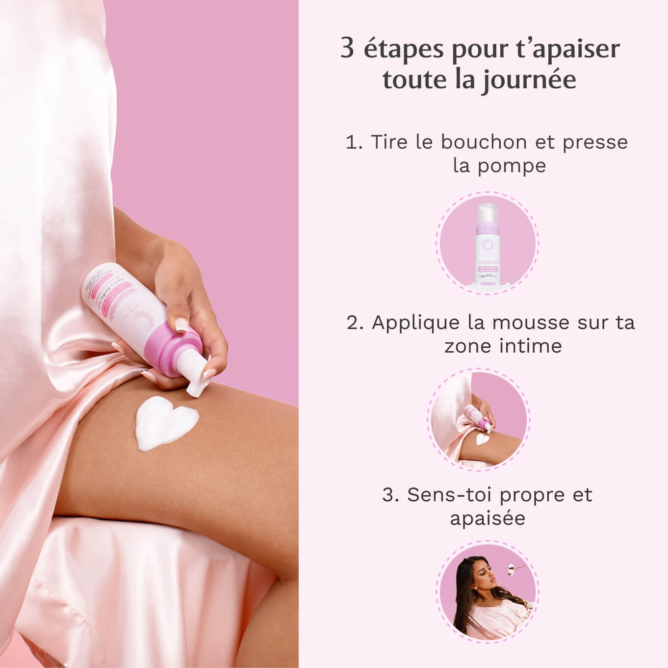 Mousse nettoyante Intime au Musc Blanc - l'Irrésistible